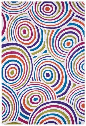 100% Wool Multi Ella Claire Vibrance Indian Rug Handmade in India with a 18mm pile Image 2